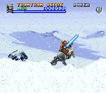 Super Star Wars - The Empire Strikes Back (USA) (Rev 1) screen shot game playing